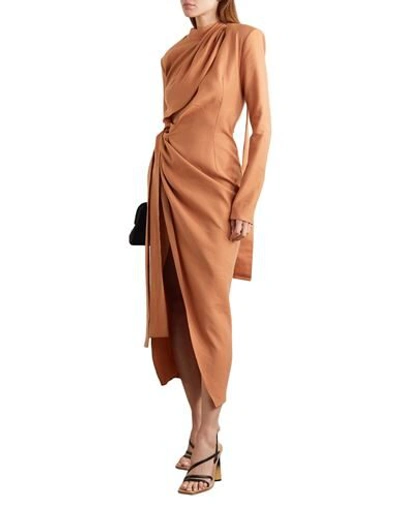 Shop Aleksandre Akhalkatsishvili Midi Dresses In Brown