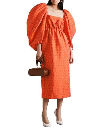 Shop Rosie Assoulin Midi Dresses In Orange