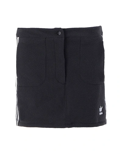 Shop Adidas Originals Fleece Skirt Woman Mini Skirt Black Size 12 Recycled Polyester