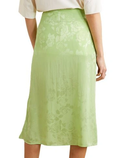 Shop Art Dealer . Woman Midi Skirt Light Green Size Xs Acetate, Silk, Nylon