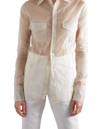 Shop Kwaidan Editions Woman Shirt Beige Size 6 Polyamide
