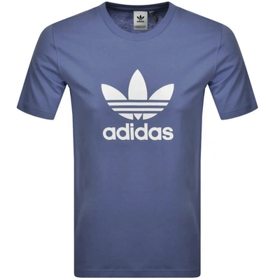 Shop Adidas Originals Trefoil T Shirt Blue
