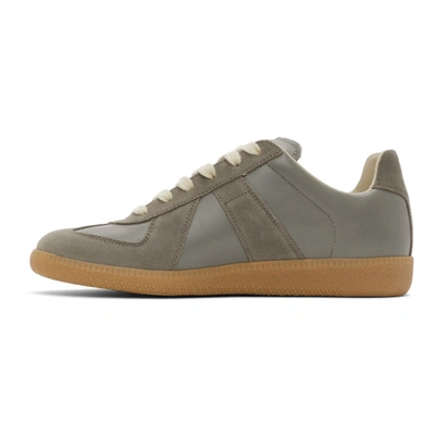 Shop Maison Margiela Grey Replica Sneakers In T7404 Pale Olive Gr