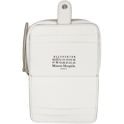 Shop Maison Margiela White Glam Slam Coin Pouch Wallet In T1003 Whit