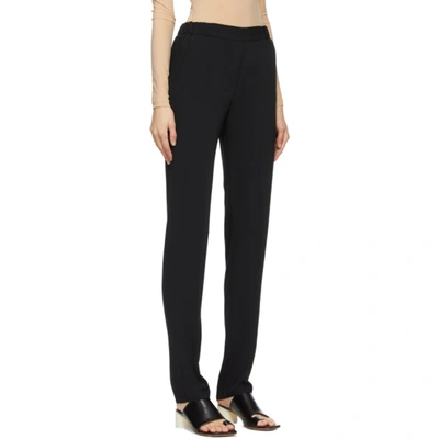 Shop Mm6 Maison Margiela Black Pull-on Trousers In 900 Black