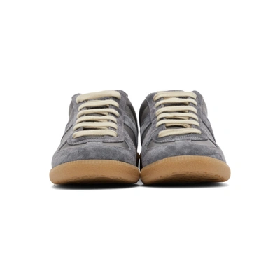Shop Maison Margiela Grey Replica Sneakers In H8674 Schist / Gunme