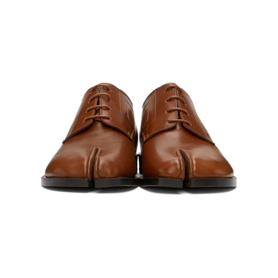 Shop Maison Margiela Tan Tabi Derbys In H8558 Chili