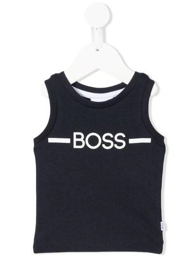 Shop Bosswear Logo-print Vest In 蓝色