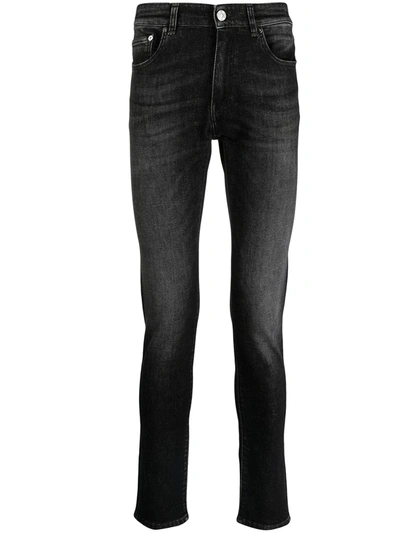 Shop Pt05 Stonewashed Skinny Jeans In Black
