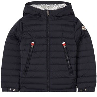 Shop Moncler Black Sill Giubbotto Down Jacket In Blue