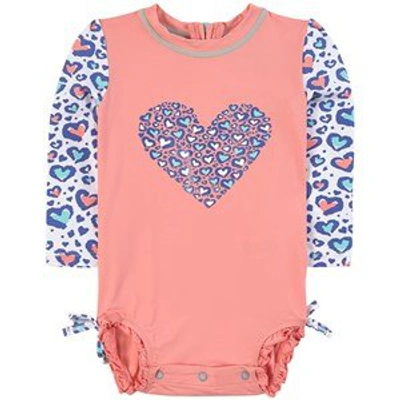 Shop Hatley Pink Cheetah Hearts Print Swimsuit