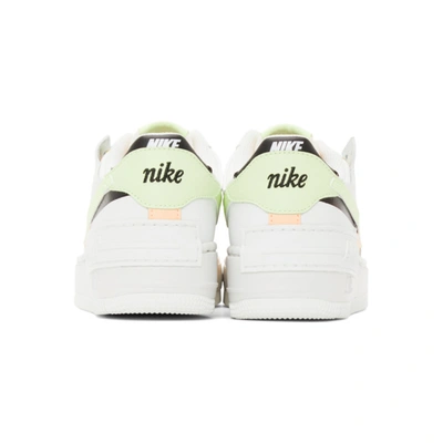 Shop Nike White & Orange Air Force 1 Shadow Sneakers In 107 Summit