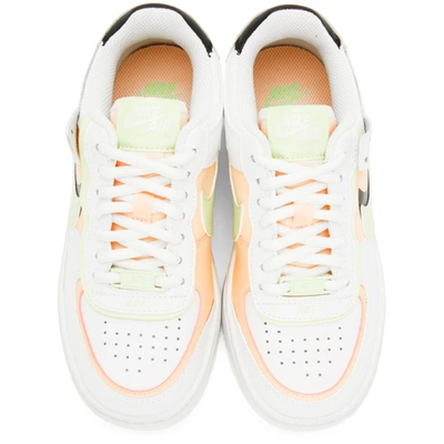 Shop Nike White & Orange Air Force 1 Shadow Sneakers In 107 Summit