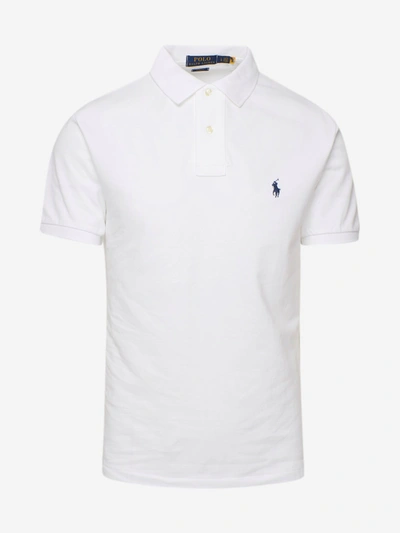 Shop Polo Ralph Lauren White Slim Fit Polo Shirt