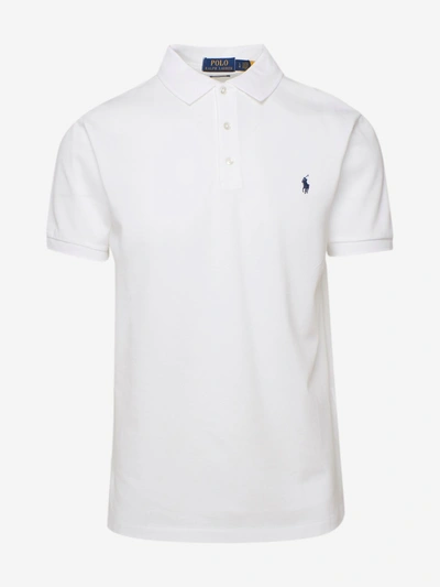 Shop Polo Ralph Lauren White Slim Fit Stretch Polo Shirt