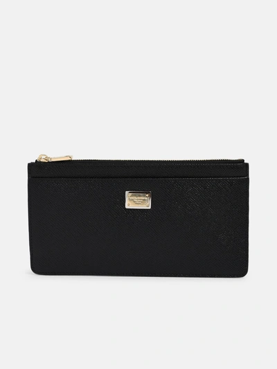 Shop Dolce & Gabbana Black Zippered Large Card Holder
