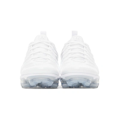 Shop Nike White Air Vapormax Plus Sneakers In White/pure Platinum