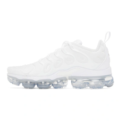 Shop Nike White Air Vapormax Plus Sneakers In White/pure Platinum