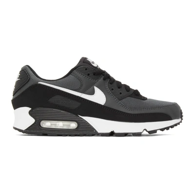 Shop Nike Grey & Black Air Max 90 Sneakers In Gry/wht/smk