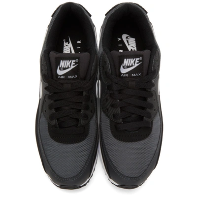 Shop Nike Grey & Black Air Max 90 Sneakers In Gry/wht/smk