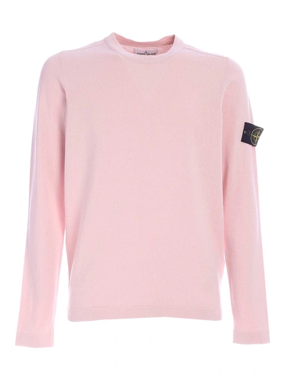 Shop Stone Island Cotton Sweater In Pink