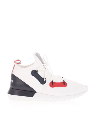 Shop Moncler Contrasting Panels Sneakers In White