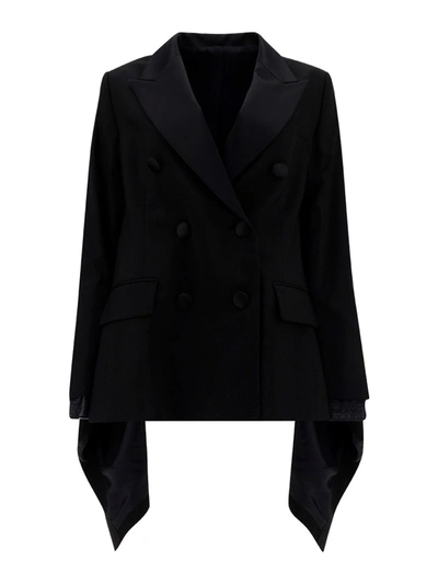 Shop Sacai Wool Blend Blazer In Black