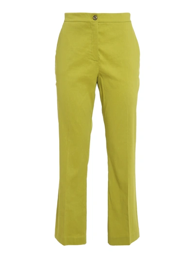 Shop Pinko Solo Trousers In Yellow