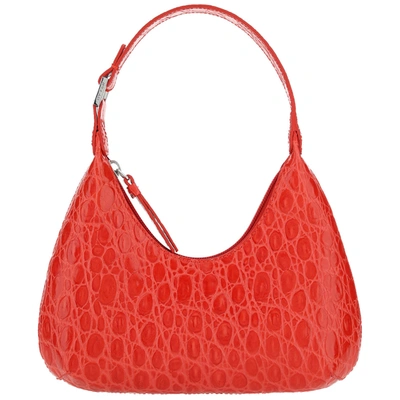 Shop By Far Women's Leather Handbag Shopping Bag Purse Baby Amber In Red