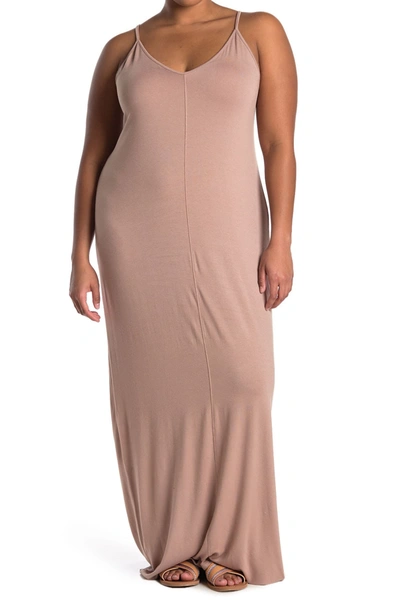 Shop Abound V-neck Sleeveless Maxi Dress In Tan Dale