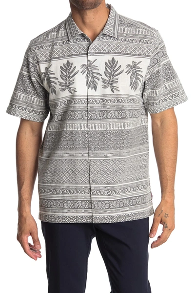 Shop Tommy Bahama Botanical Border Short Sleeve Shirt In Cocoon