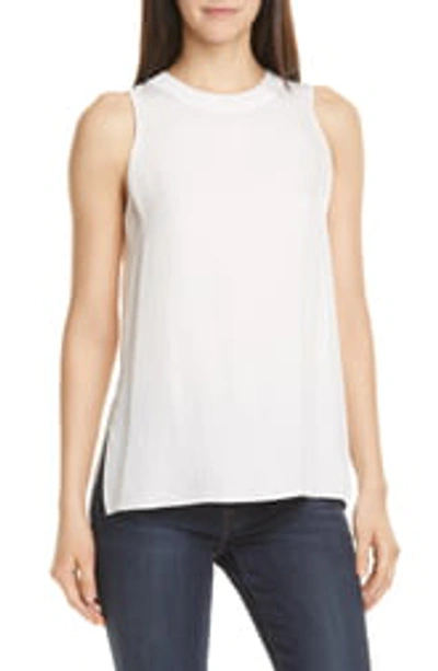 Shop Vince Crew Neck Tank Top In Optic White