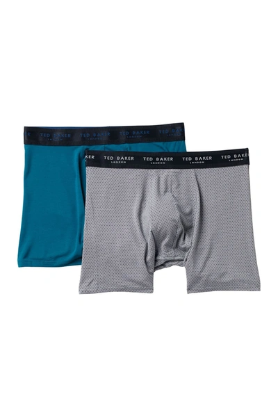 Shop Ted Baker Modal Boxer Briefs In Silvsconc/inkbl