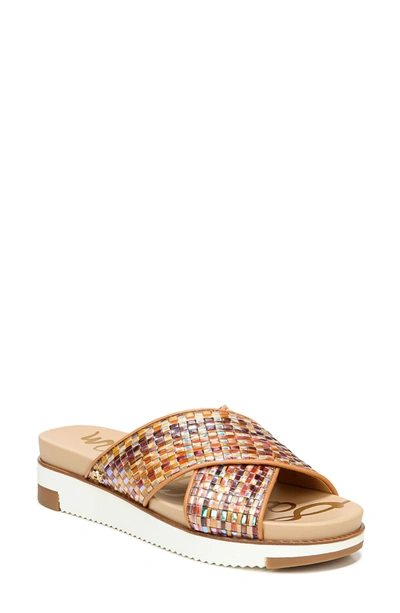 Shop Sam Edelman Audrea Slide Sandal In Neutral Fabric