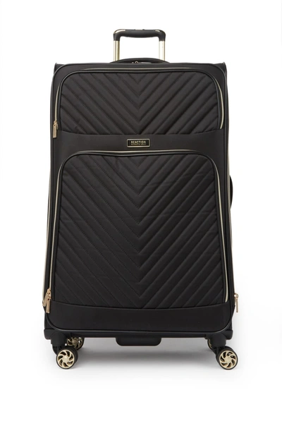 Shop Kenneth Cole 28" Chelsea Chevron Quilt Expandable 8-wheel Luggage In Black