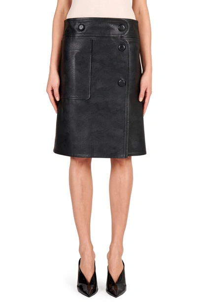 Shop Stella Mccartney Carly Faux Leather Skirt In Black
