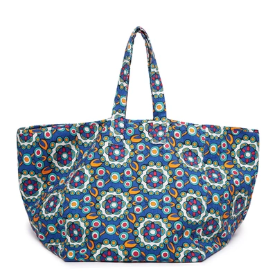 Shop La Doublej Reversible Tote In Kaleidoscope Bluette