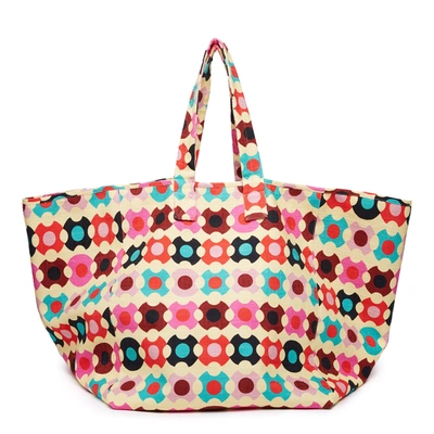 Shop La Doublej Reversible Tote In Groovy Dot Giallo