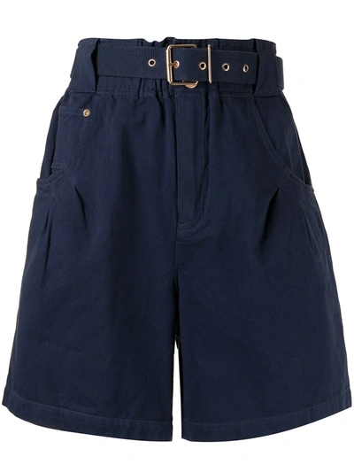 Shop Alice Mccall Bronte Belted Shorts In Blue