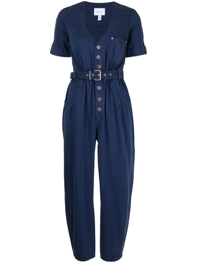 Shop Alice Mccall Bronte Belted Jumpsuit In Blue