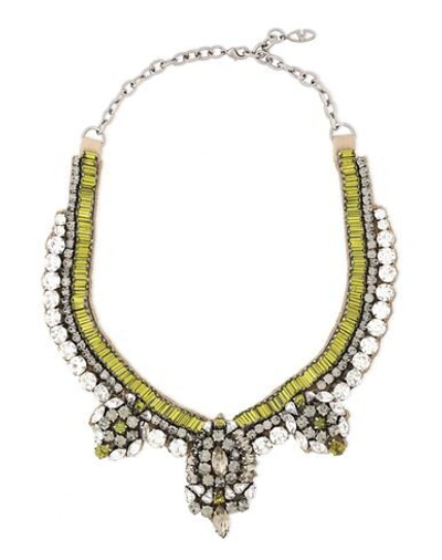 Shop Valentino Necklaces In Light Green