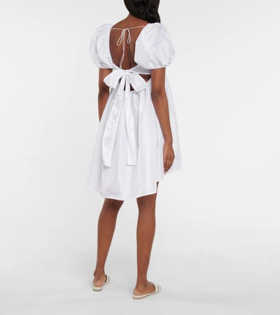 Shop Cecilie Bahnsen Tilde Faille Minidress In White