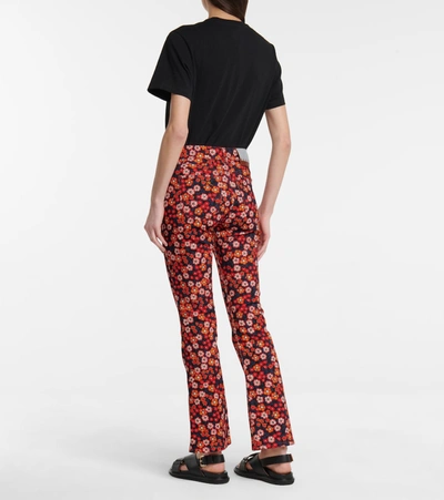 Shop Marni Mid-rise Floral Jeans In Multicoloured