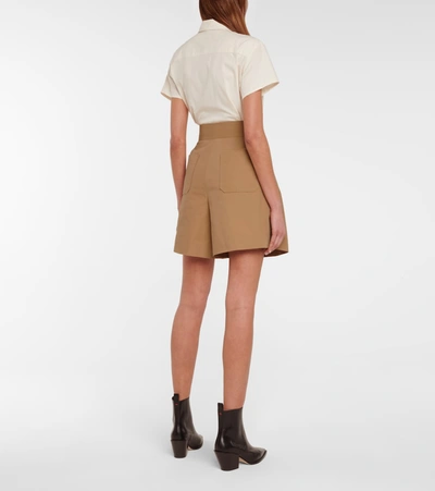 Shop Apc Diane Cotton Shorts In Brown