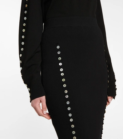 Shop Altuzarra Marilla Embellished Midi Skirt In Black