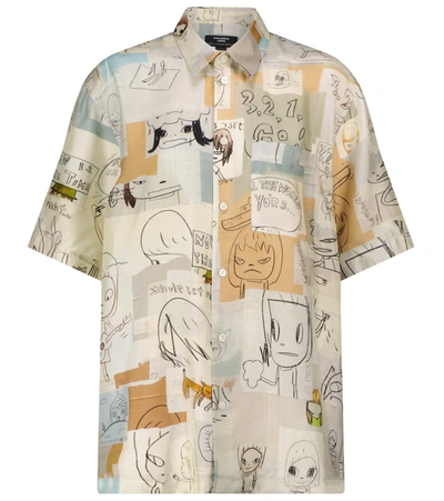 Shop Stella Mccartney X Yoshitomo Nara Ricky Printed Silk Shirt In Multicoloured