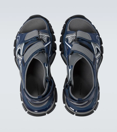 Shop Balenciaga Track Strapped Sandals In Grey