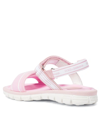 Shop Dolce & Gabbana Logo Sandals In Pink