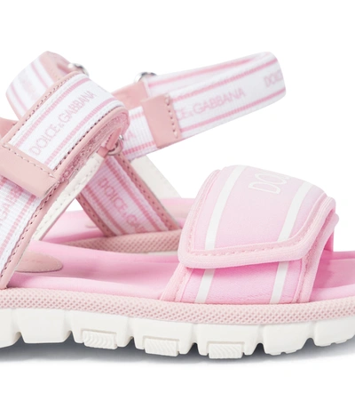 Shop Dolce & Gabbana Logo Sandals In Pink