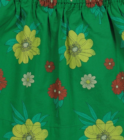 The Animals Observatory Impala Floral Cotton Skirt In Green